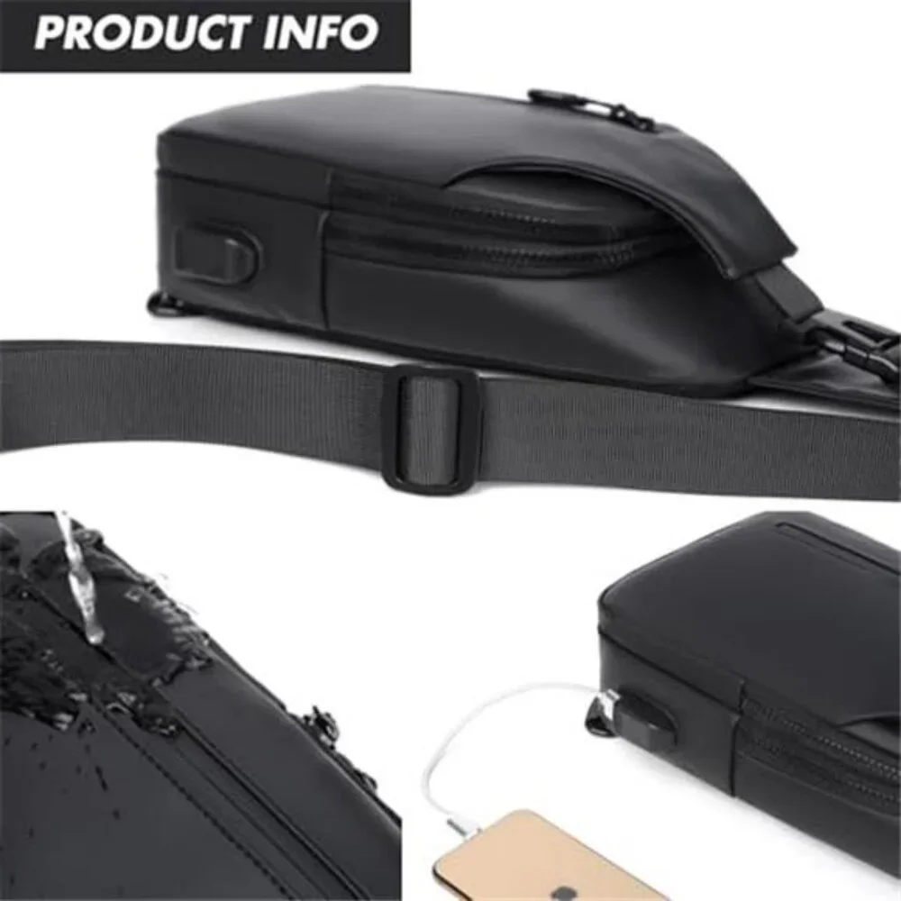Waterproof Sling Bag for Men Crossbody Bag Shoulder travel Backpack Sling
